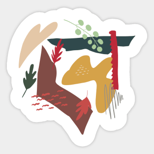 Autumnal Collage Sticker